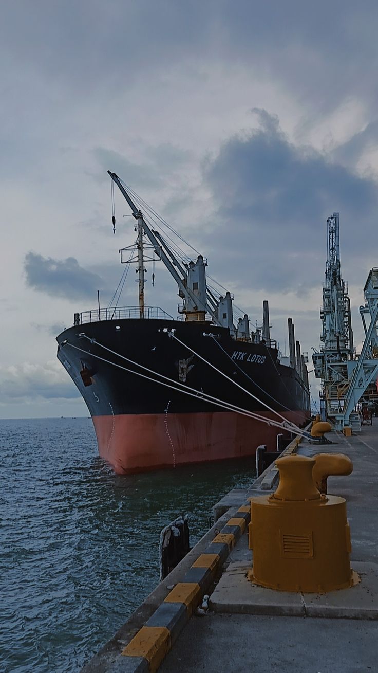 Marine vessel at port