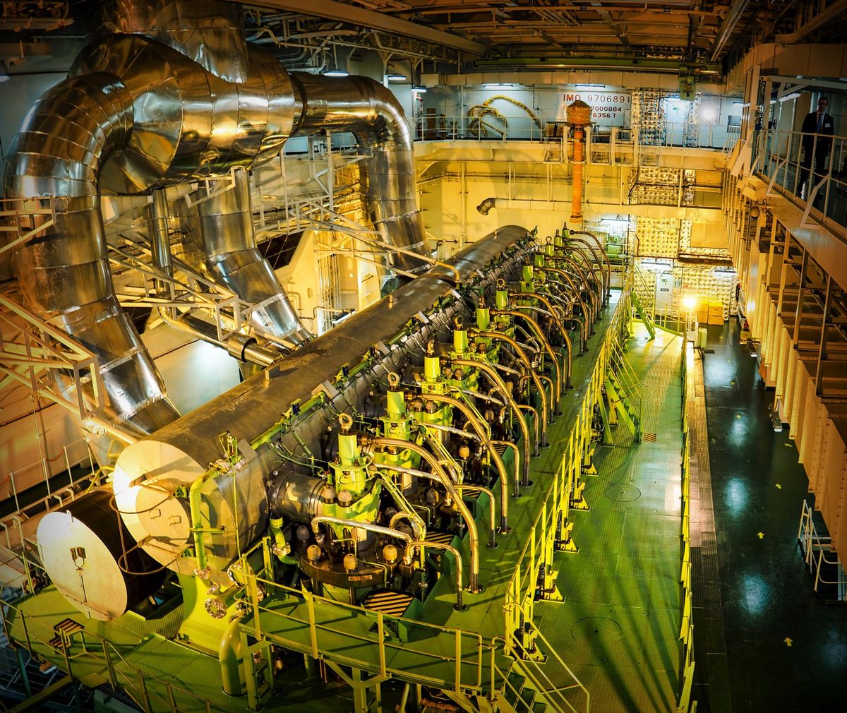 Marine engine room machinery